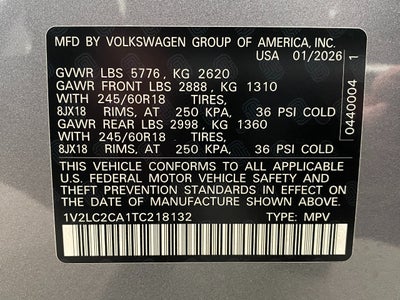 2026 Volkswagen Atlas Cross Sport 2.0T SE 4MOTION