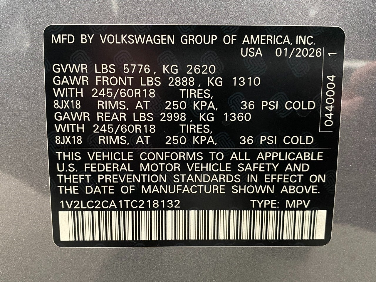 2026 Volkswagen Atlas Cross Sport 2.0T SE 4MOTION