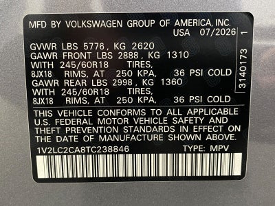 2026 Volkswagen Atlas Cross Sport 2.0T SE 4MOTION