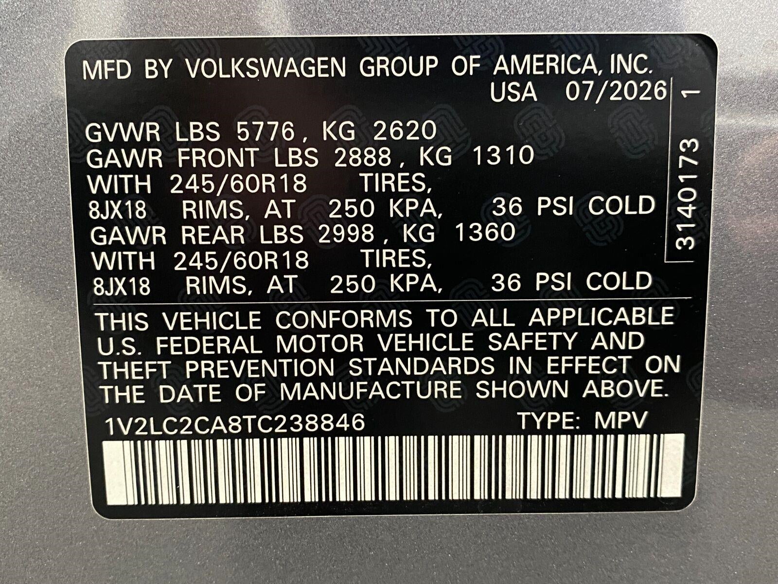 2026 Volkswagen Atlas Cross Sport 2.0T SE 4MOTION