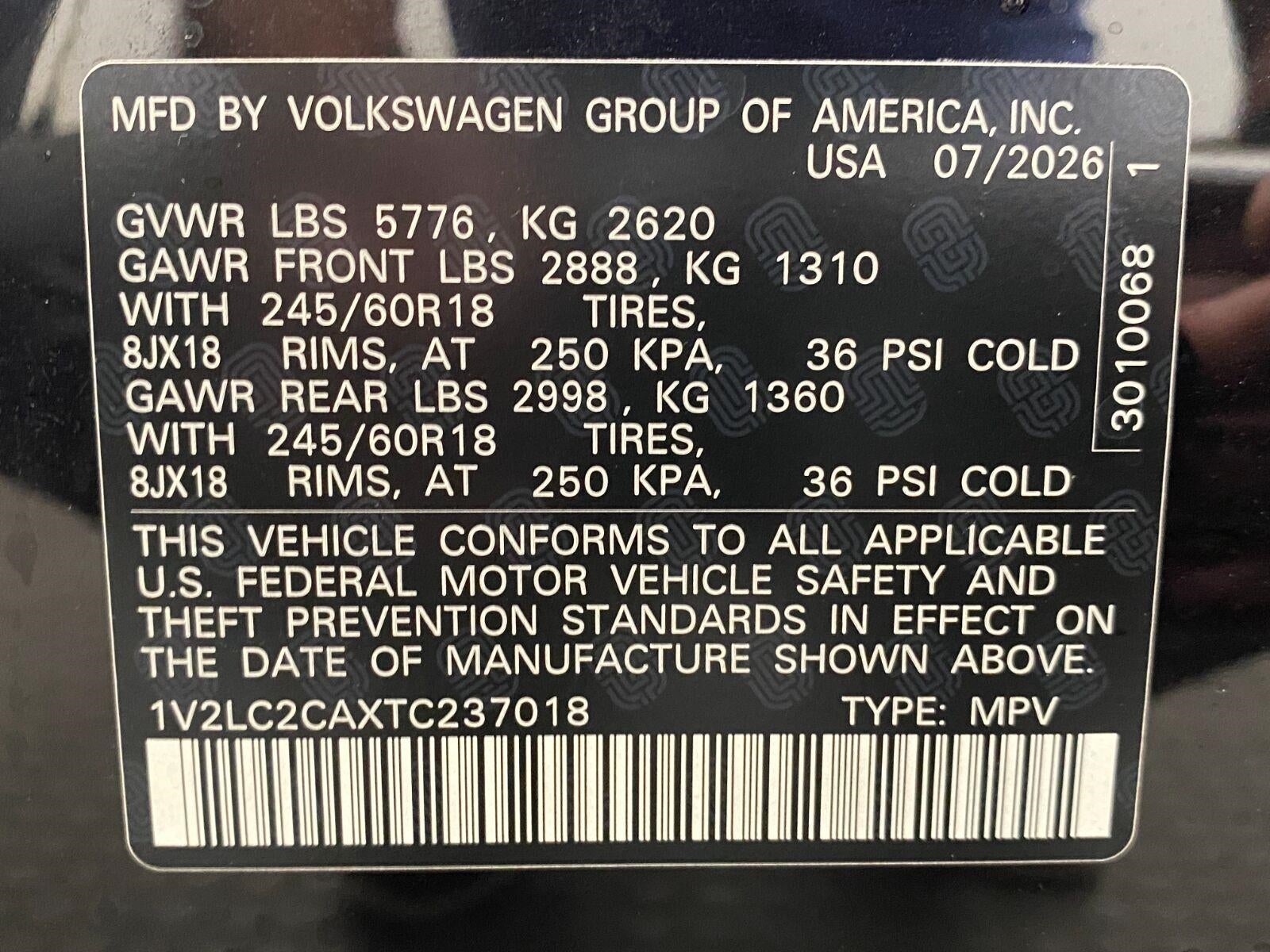 2026 Volkswagen Atlas Cross Sport 2.0T SE 4MOTION