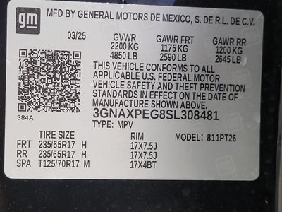 2025 Chevrolet Equinox AWD 4dr LT w/2LT