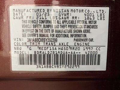 2025 Nissan Sentra SV CVT