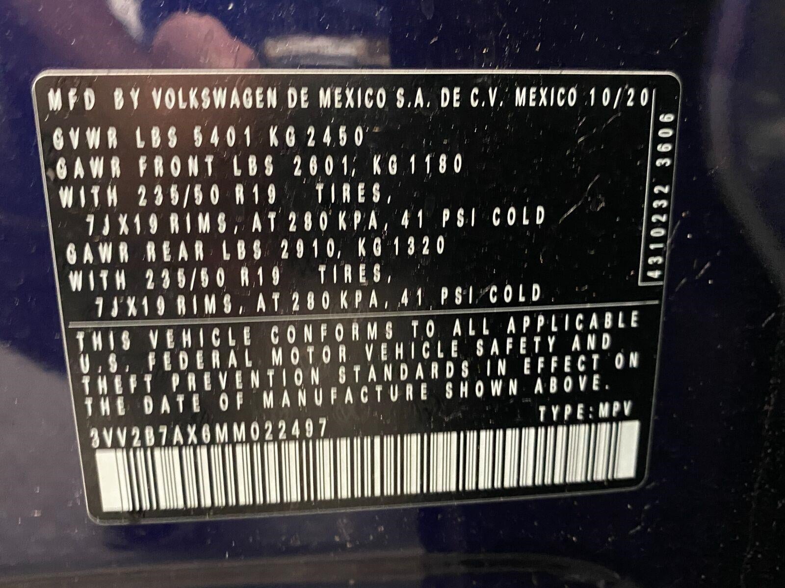 2021 Volkswagen Tiguan 2.0T SEL 4MOTION