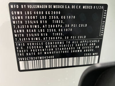 2026 Volkswagen Taos SE Black 4MOTION