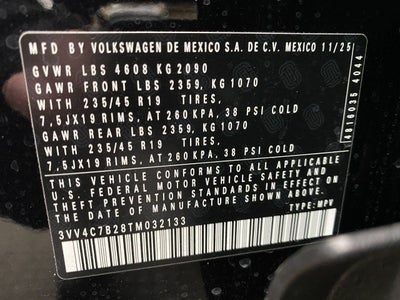 2026 Volkswagen Taos SEL 4MOTION