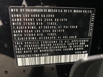 2026 Volkswagen Taos S 4MOTION