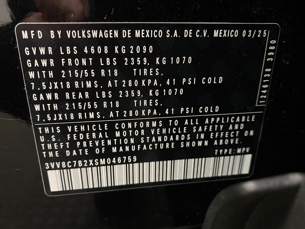 2025 Volkswagen Taos S 4MOTION