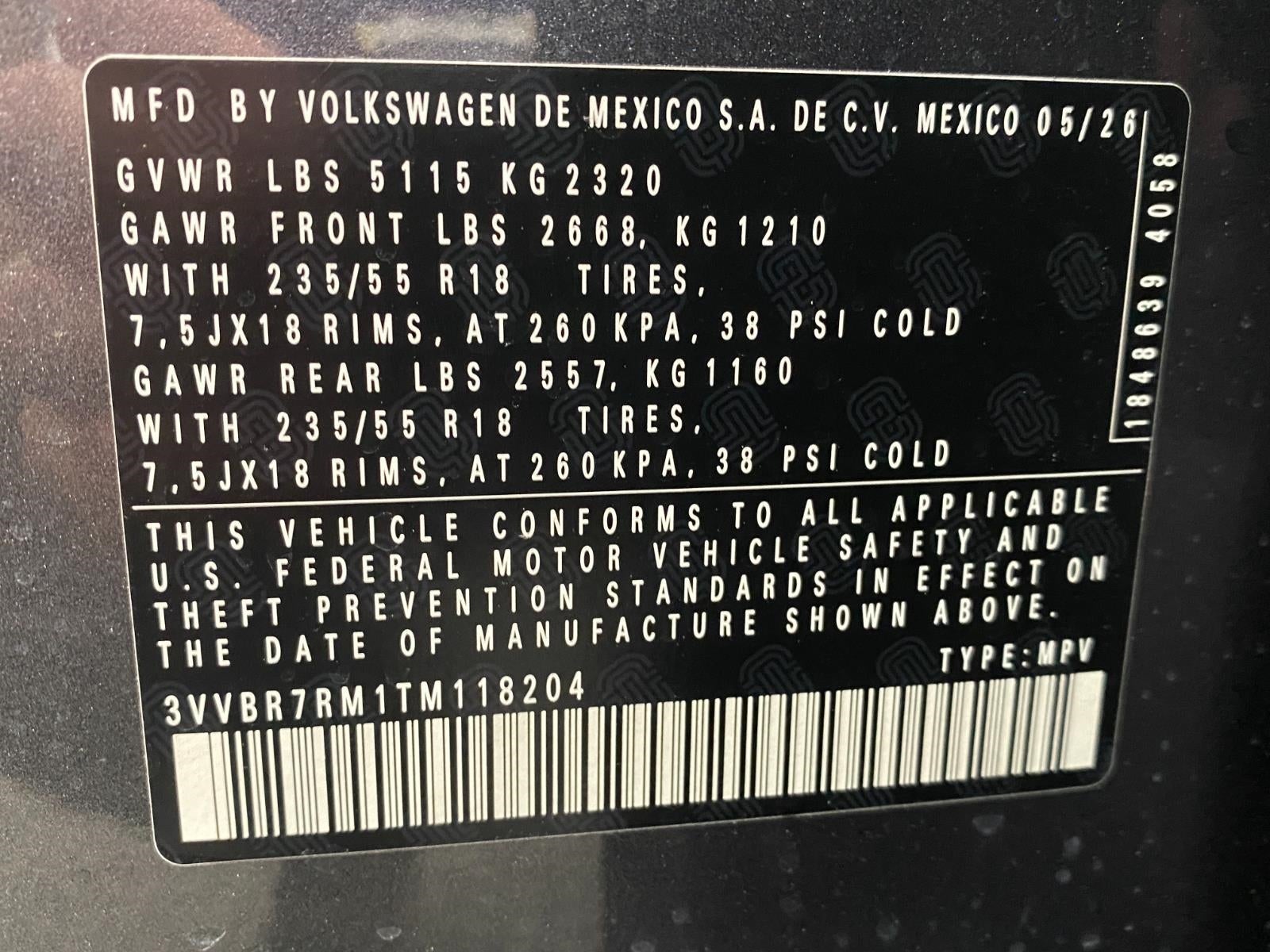 2026 Volkswagen Tiguan S 4MOTION