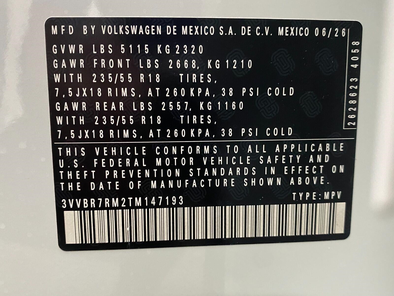 2026 Volkswagen Tiguan S 4MOTION