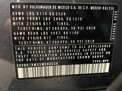 2025 Volkswagen Tiguan 2.0T S 4MOTION