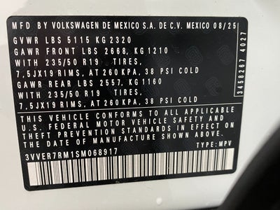 2025 Volkswagen Tiguan 2.0T SE 4MOTION