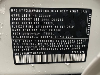 2026 Volkswagen Tiguan 2.0T SE R-Line Black 4MOTION