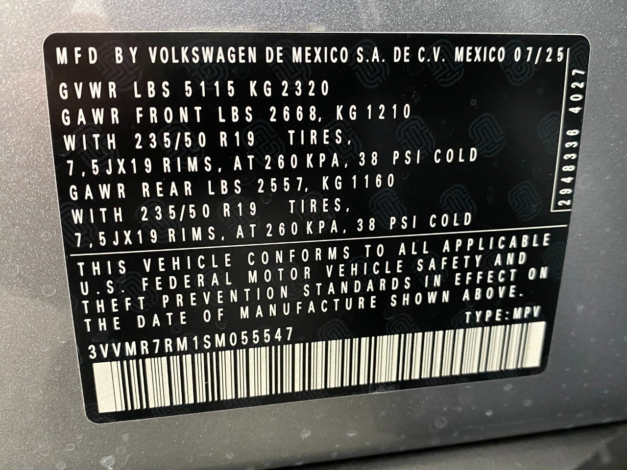 2025 Volkswagen Tiguan 2.0T SE 4MOTION