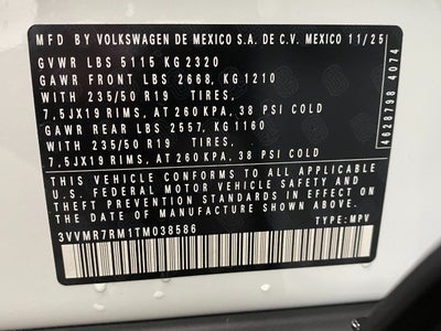 2026 Volkswagen Tiguan 2.0T SE 4MOTION