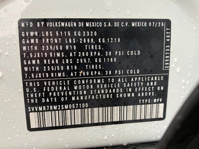 2025 Volkswagen Tiguan 2.0T SE 4MOTION