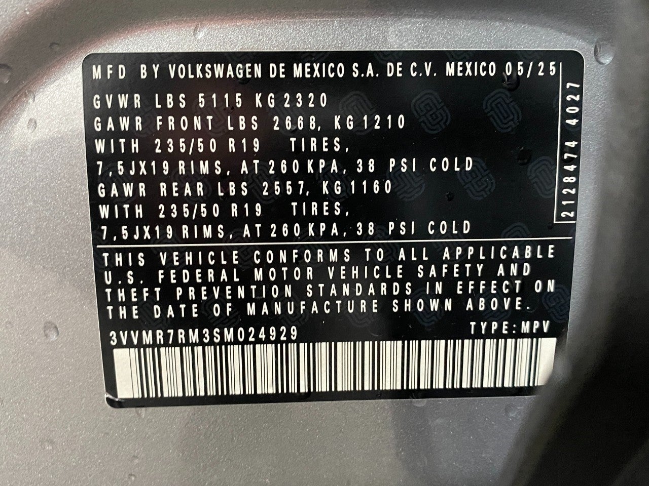 2025 Volkswagen Tiguan 2.0T SE 4MOTION