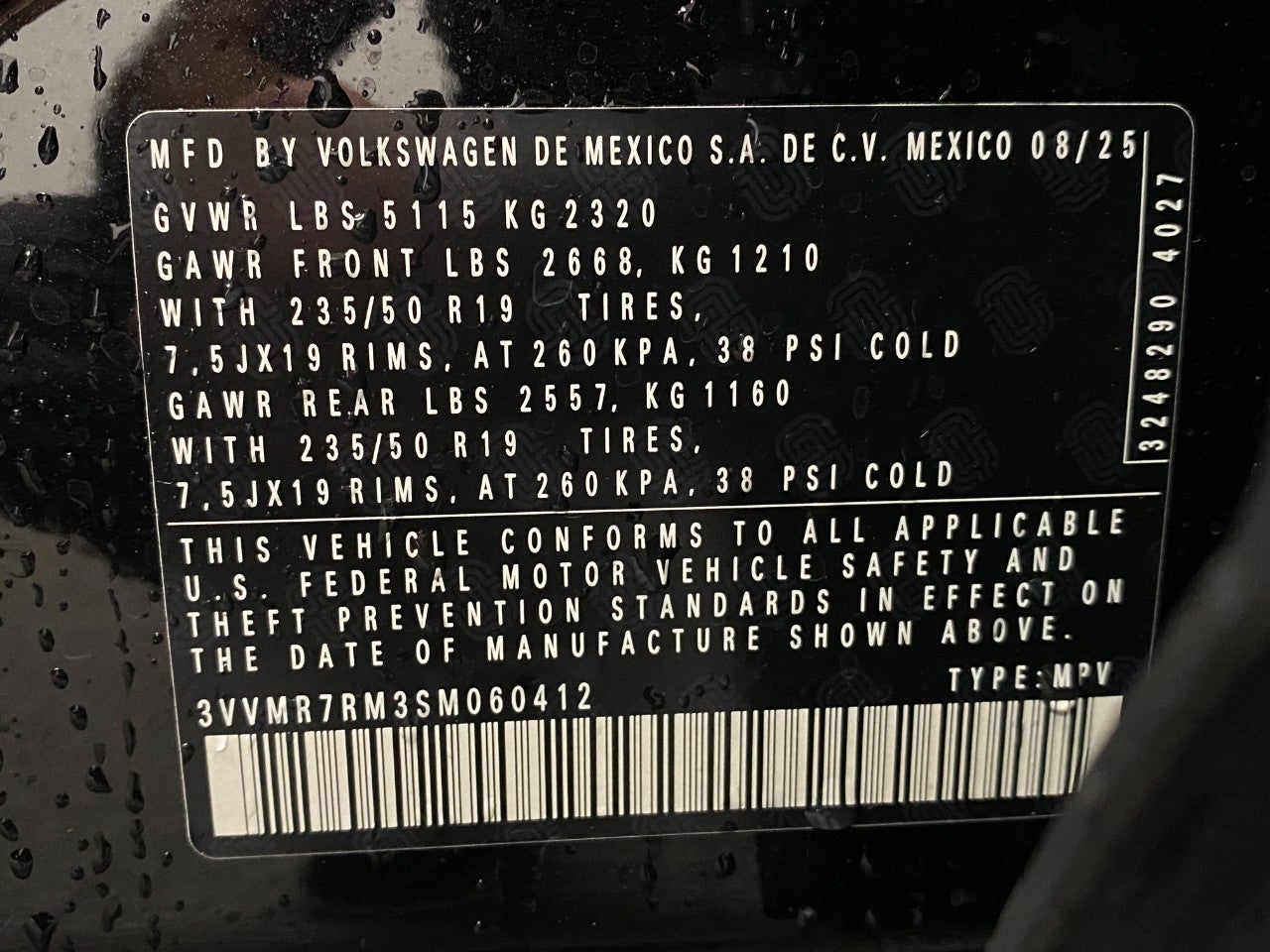 2025 Volkswagen Tiguan 2.0T SE 4MOTION