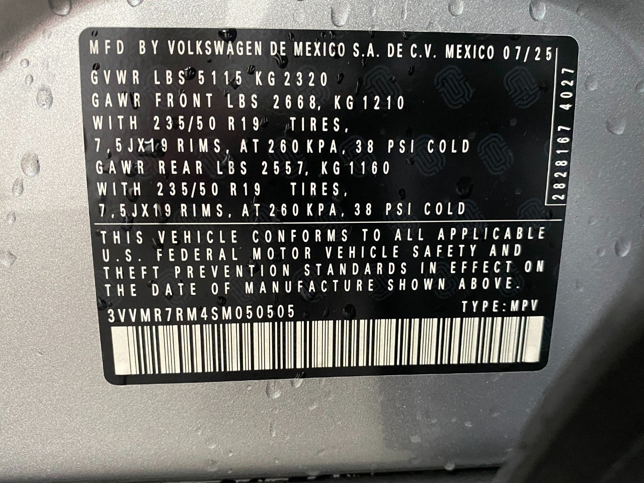 2025 Volkswagen Tiguan 2.0T SE 4MOTION