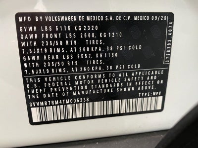 2026 Volkswagen Tiguan SE 4MOTION