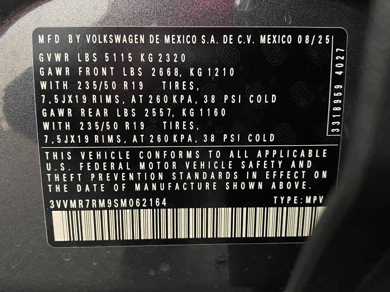 2025 Volkswagen Tiguan 2.0T SE 4MOTION