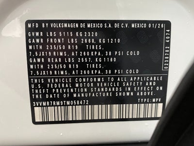 2026 Volkswagen Tiguan SE 4MOTION