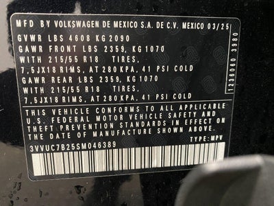 2025 Volkswagen Taos SE 4MOTION