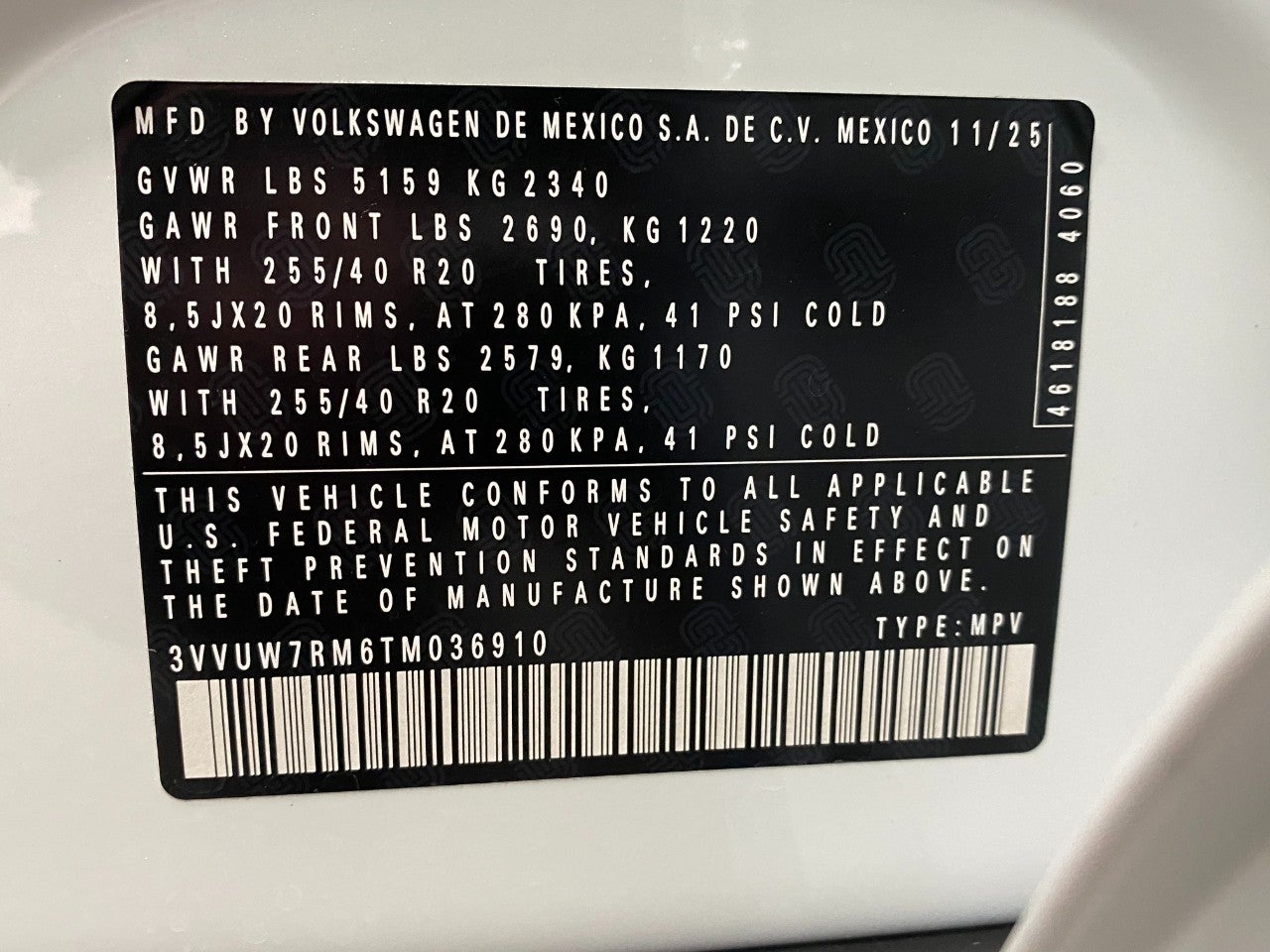 2026 Volkswagen Tiguan 2.0T SEL R-Line Turbo 4MOTION