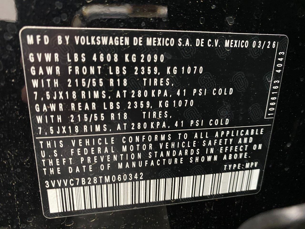 2026 Volkswagen Taos SE 4MOTION