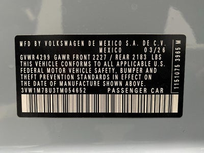 2026 Volkswagen Jetta GLI Autobahn Manual