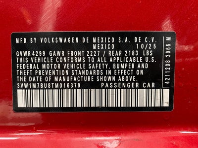 2026 Volkswagen Jetta GLI Autobahn Manual