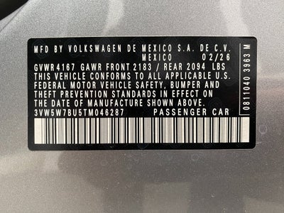 2026 Volkswagen Jetta S Auto