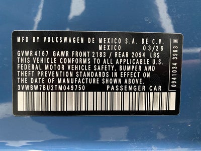 2026 Volkswagen Jetta Sport Auto