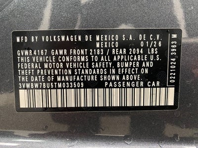 2026 Volkswagen Jetta Sport Auto