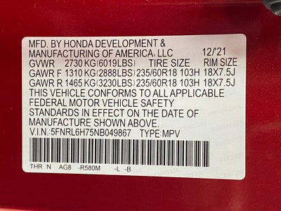 2022 Honda Odyssey EX-L Auto