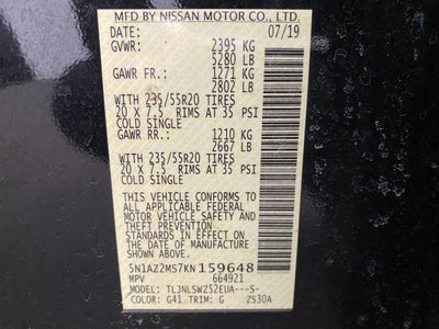 2019 Nissan Murano AWD Platinum