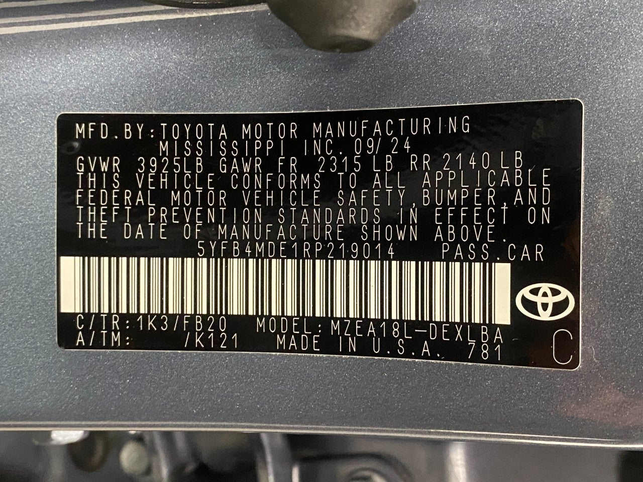 2024 Toyota Corolla LE CVT