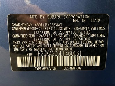 2020 Subaru Forester Premium CVT