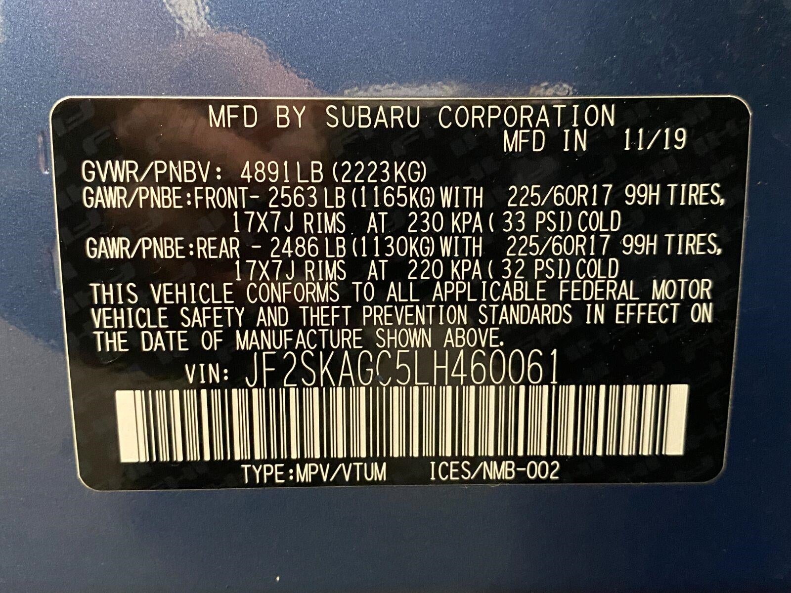 2020 Subaru Forester Premium CVT