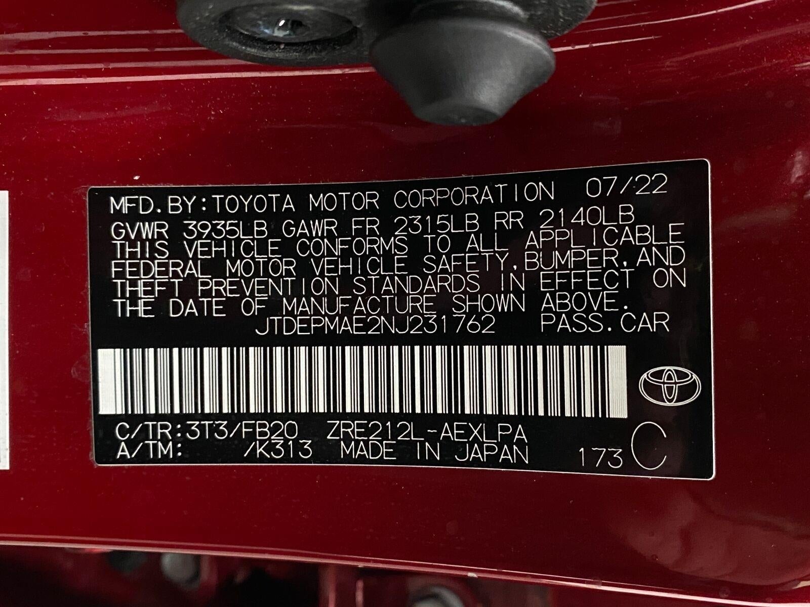 2022 Toyota Corolla LE CVT