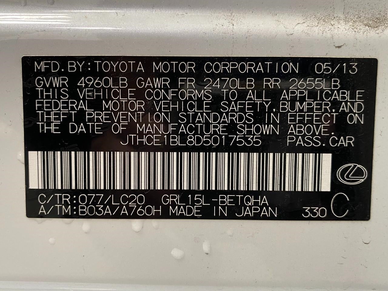 2013 Lexus GS 350 4dr Sdn AWD