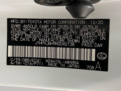 2021 Lexus UX 250h UX 250h AWD