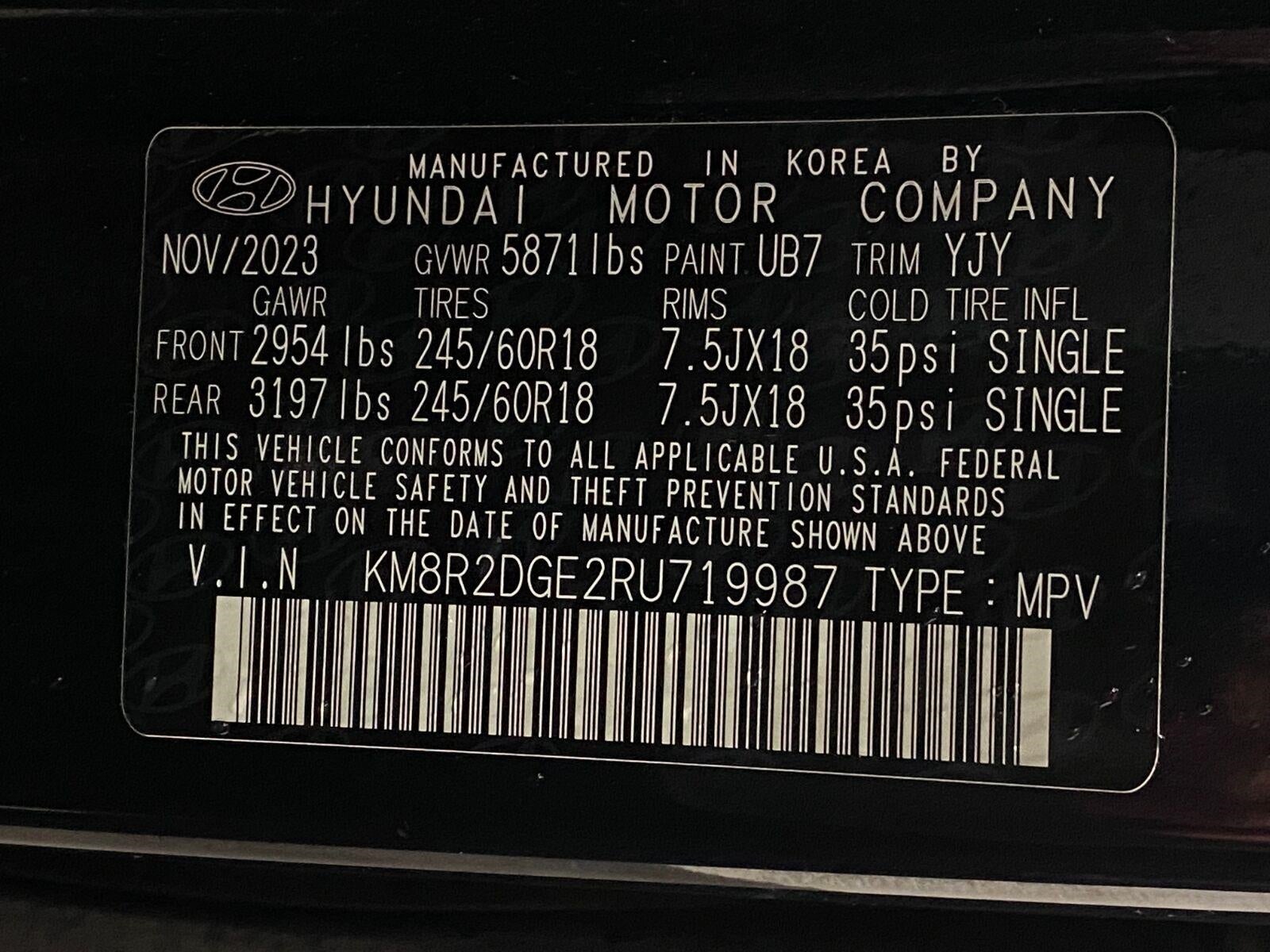 2024 Hyundai PALISADE SEL 7P AWD