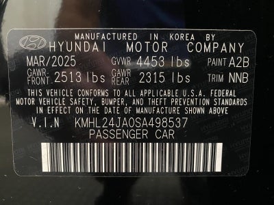 2025 Hyundai SONATA SE FWD