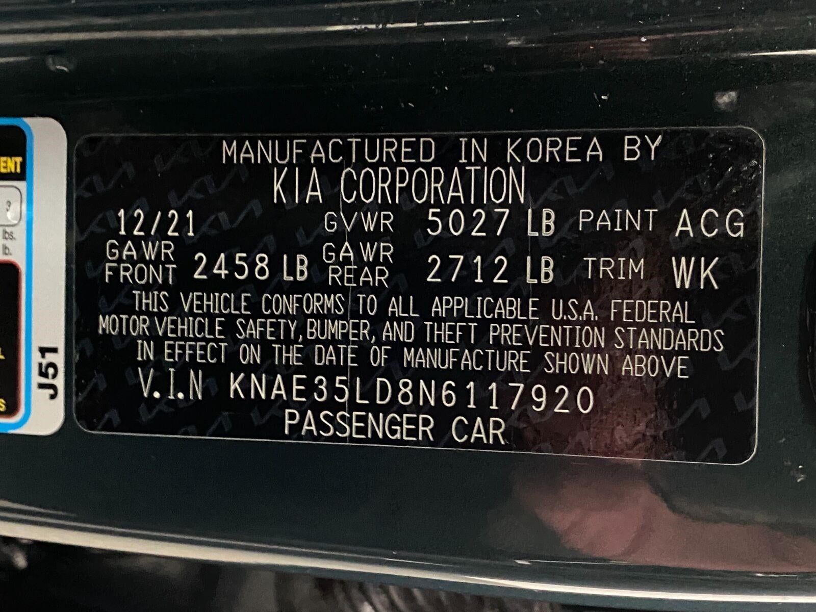 2022 Kia Stinger GT-Line AWD