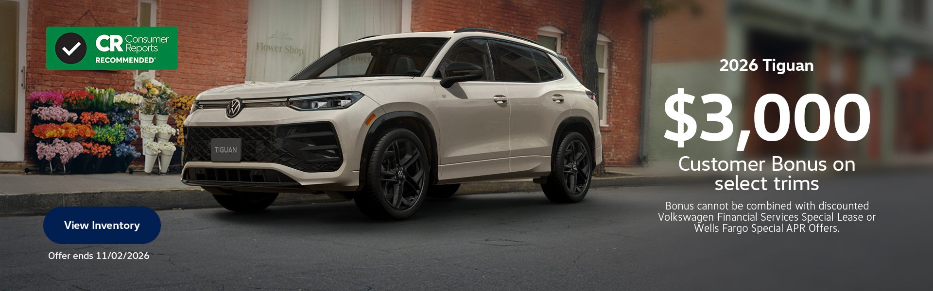 2026 Tiguan Customer Bonus CR