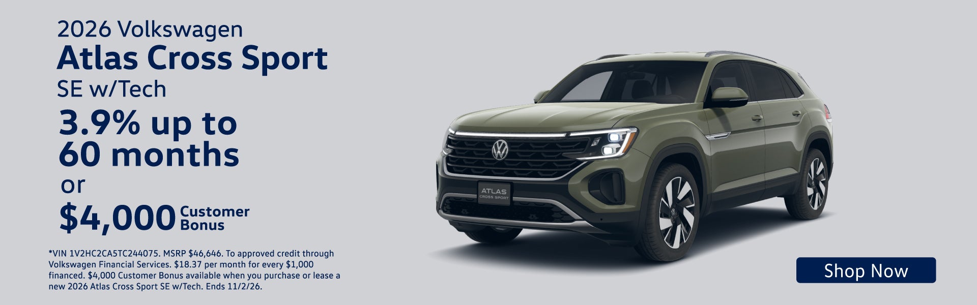 2026 Volkswagen Atlas Cross Sport