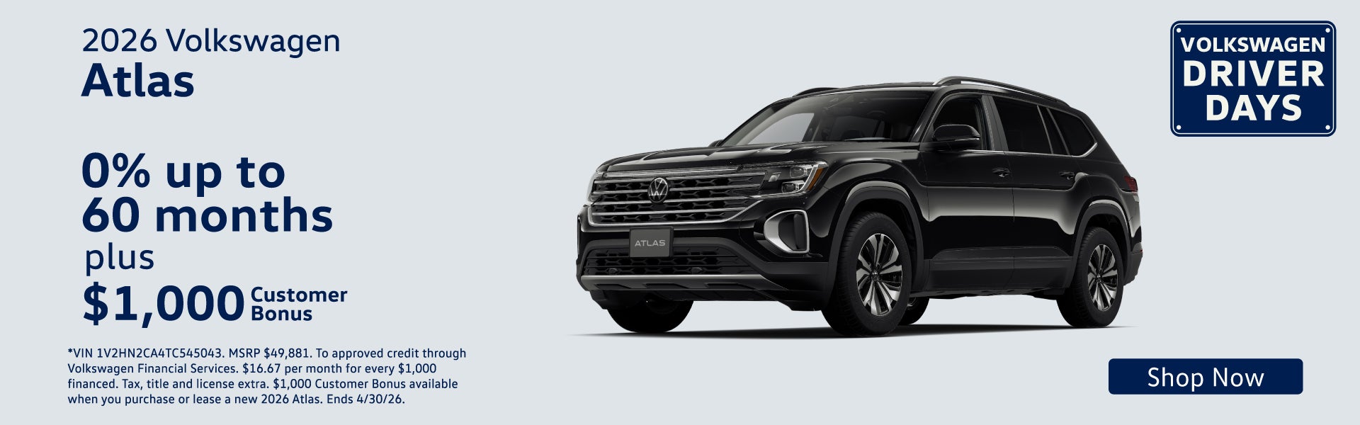 2026 Volkswagen Atlas